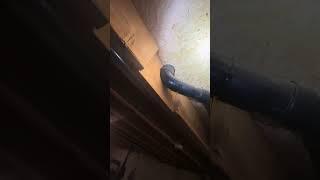 Would you trust this? Plumbers cut through a floor joist 🪵 just to run a drain pipe ️