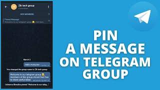 How to pin a message on telegram group