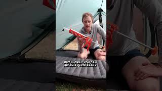 Sleeping pad silicone hack #hiking #camping #outdoors #backpacking #campinghacks #backpackingtips
