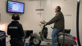 Vespa Sprint Veloce 190cc Pinasco dyno - 94 KPH in 3th gear - 9000 RPM