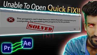 Adobe Premiere Pro not opening | Crash error fixed | AJ Dorata