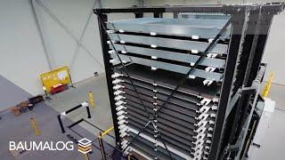 Automated storage system for steel plates with laser cutting machine (ENG)