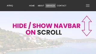 Sticky Navbar / Hide Navbar on Scroll Down, Show on Scroll Up | Html CSS & JavaScript