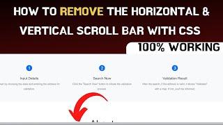 How to Remove/Hide The Horizontal Scroll Bar with CSS  / Vanish the Horizontal Scroll Bar Easily