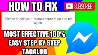 HOW TO FIX PLEASE CHECK YOUR INTERNET CONNECTION AND TRY AGAIN LATER MESSENGER| Easy Step by step