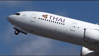 Thai Airways Boeing 777-200ER HS-TJS Takeoff from NRT 34R