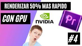 DIFERENCIA de RENDERIZAR con GPU y CPU - Curso de ADOBE PREMIERE Pro