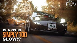 Can a GT86 keep up with a Mazda RX7?! VR Touge Battle | Assetto Corsa (4K)