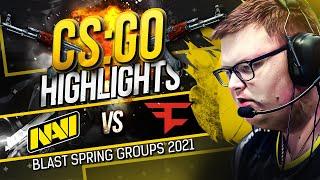 Хайлайты, которые вывели НАВИ на ТОП-1 ХЛТВ (NAVI vs Faze @BLASTPremier Spring Groups 2021)