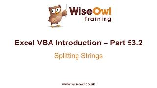 Excel VBA Introduction Part 53.2 - Splitting Strings