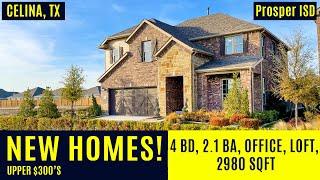 New Homes DFW - Celina, TX - Prosper ISD - Creeks of Legacy.  2 Story 4 Beds 2980 Sqft House Plan