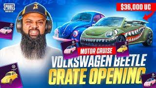 $36,000 UC  Volkswagen Beetle Motor Cruise Spin  PUBG Mobile Crate Opening 