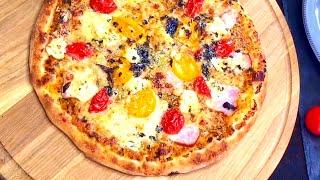 ITALIANS  taught how to make PIZZA dough  This is the most delicious pizza I've ever eaten 