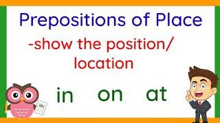 Prepositions of Place (in, on, at)