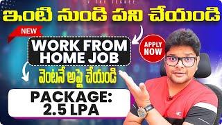 చక్కగా ఇంటి నుండి వర్క్ చేసుకోండి | Package 2.5 LPA | Latest jobs in Telugu 2025| WFH jobs