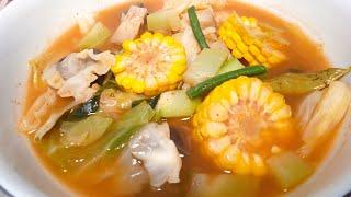 Menu ati ampela kentang dan sayur asam