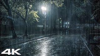 Sleep Instantly with Heavy Rain at Healing Night - Beat Stress