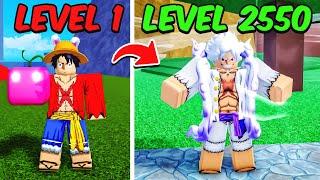 Noob To MAX LEVEL As GEAR 5 LUFFY in Blox Fruits [FULL MOVIE]