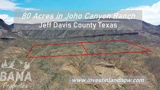 Cheap land in Texas - 80 acre in Joho Canyon Ranch