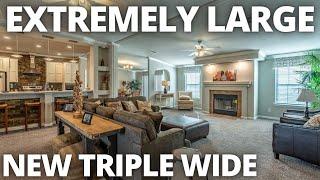 TRULY BLOWN AWAY by the size of this mobile home! #1 triple wide out there! Home Tour