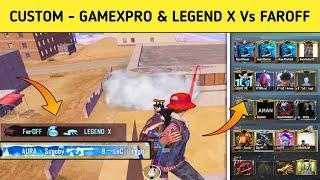 GAMEXPRO AND LEGEND TEAM X VS FAROFF TEAM YOUTUBERS CUSTOM | MOST INTENCE FIGHT EVER | FAROFF BGMI