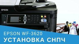 Установка СНПЧ на МФУ Epson WorkForce WF-3620