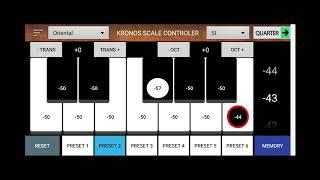 Korg kronos scale controller pro for Android  -  برنامج تشريق آلة كورك كرونوس للاندرويد