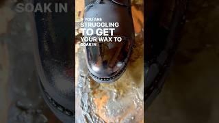 The most common mistake when using beeswax on shoes, is not sanding them #beeswax #mirrorshine #asmr