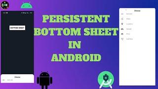 Persistent bottom sheet in android by CodesKing||Slidable sheet in android-#23