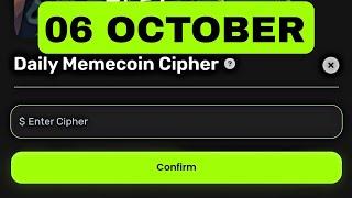 Memes Lab Bot Daily Cipher Today 6 October | Memes Lab Cipher Code Today | Daily Memecoin Cipher