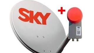 instalação Antena Sky com UHF digital Sistema coletivo com alimentação no amplificador de linha