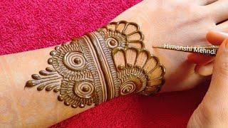 latest mehndi designs back side | mehandi ka design | mehndi design simple easy arebic mehndi design