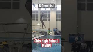 Girls High School Diving - 6 dive lists #ripfestdiving