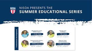 Summer Educational Series - Managing the Modern Game w/Alex Prus