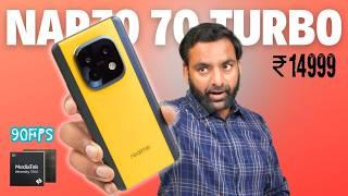 Killer Gaming Phone @ ₹ 14,999 ? D 7300, 90fps, 120Hz AMOLED - realme Narzo 70 Turbo 5G Unboxing !