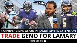 BREAKING Jason Myers Extension + Richard Sherman On Geno Smith Lamar Jackson Trade | Seahawks Rumors