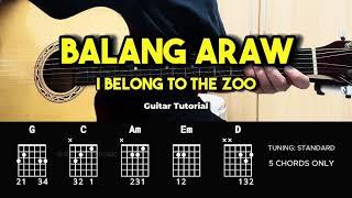 Balang Araw - I Belong To The Zoo | Easy Guitar Tutorial For Beginners (CHORDS & LYRICS)