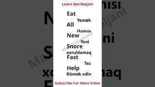 Azerbaijani Sentences Daily Use English To Azerbaijani #azerbaijani