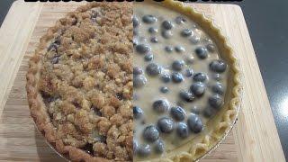 Blueberries & Cream Pie with Streusel Topping