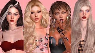 PACK OF 4 ALPHA FEMALE SIMS + Clothing , hair & Accessories - The Sims 4