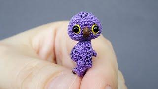 Миниатюрная вязаная сова // Miniature crocheted owl