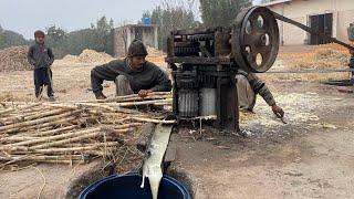 How to make Jaggery || Gurr bnany ka traika #jaggery #punjab