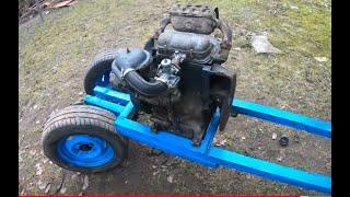 Міні трактор. Частина 5. Двигун, передній і задній міст.Minitractor. . Engine, front and rear axle.