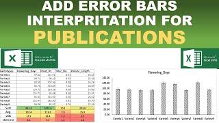 How to Add Error Bars in Excel For Publication Quality Graphs