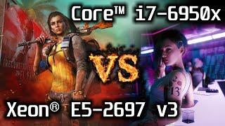 i7-6950x vs Xeon e5-2697v3 // Test in 8 Games + 3DMark / benchmarks & comparison