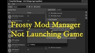 how to fix frostymod manager Not launching FIFA19