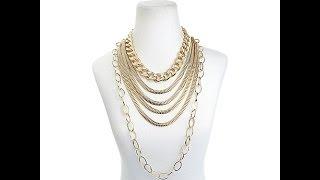 R.J. Graziano "Go Luxe" AllMetal Link Necklace 3piece Set