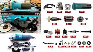 Makita angle grinder 9553NB Spare parts details