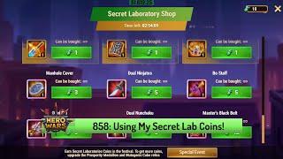 Let's Play Hero Wars 858 Final Day of the Turtles Festival and Spending my Secret Lab Coins