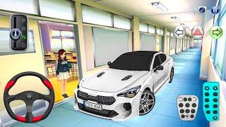 New Sedan Car Kia Stinger in School Building - 3D Driving Class Simulation - best Android gameplay